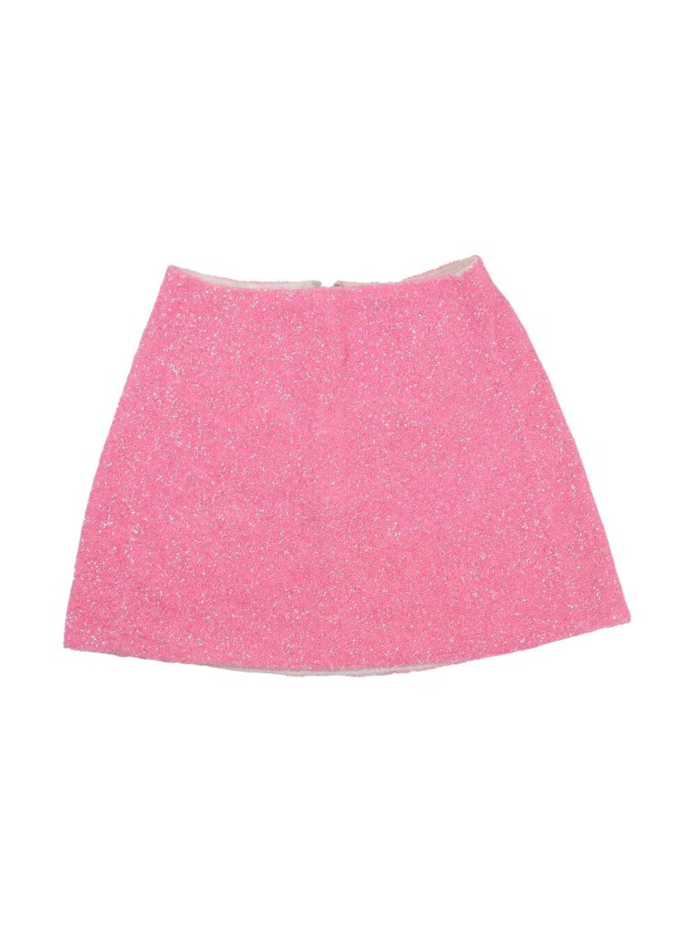 Oceanus Marie Hand Beaded Mini Skirt in Pink